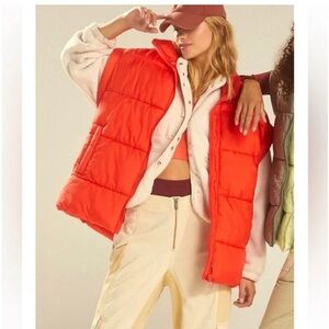 New Free People FP Movement In a Bubble Vest red size xs